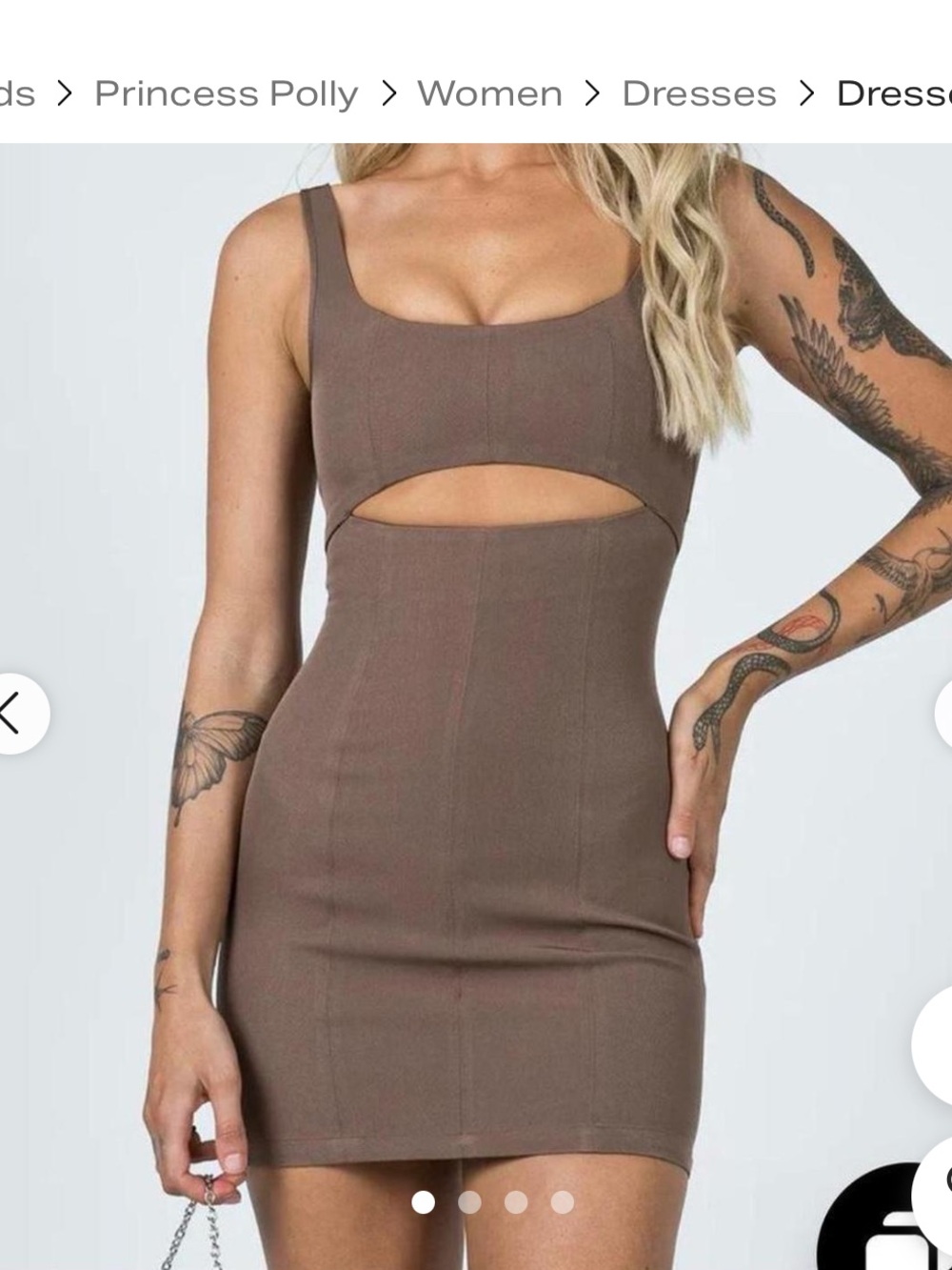 Princess Polly Brown Cutout Dress